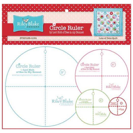 Circle Ruler Set by Lori Holt of Bee in my Bonnet for Riley Blake Designs | 2", 4", 6" and 9"
