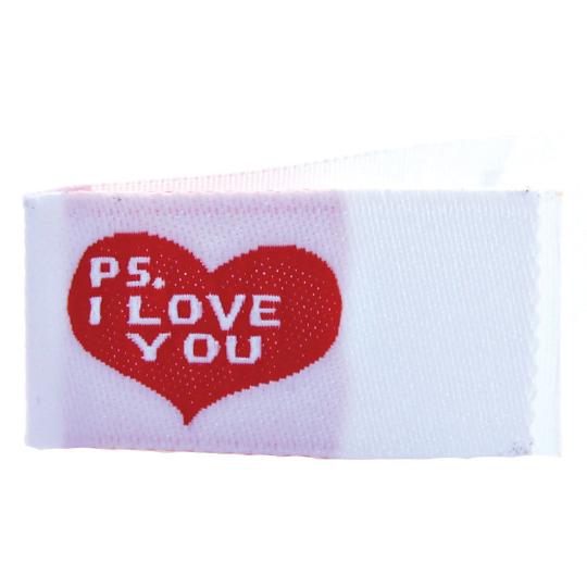 PS I Love You Woven Quilt Tags  - 12 Per Bag
