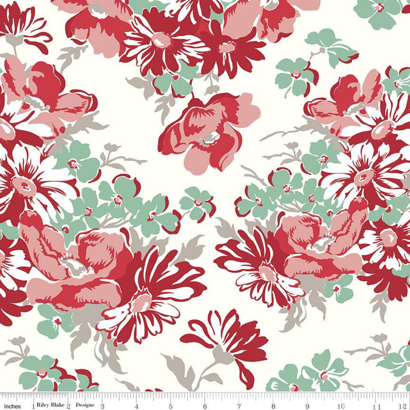 Cook Book 108" Wide Back Yardage by Lori Holt for Riley Blake Designs | WB11776-CAYENNE