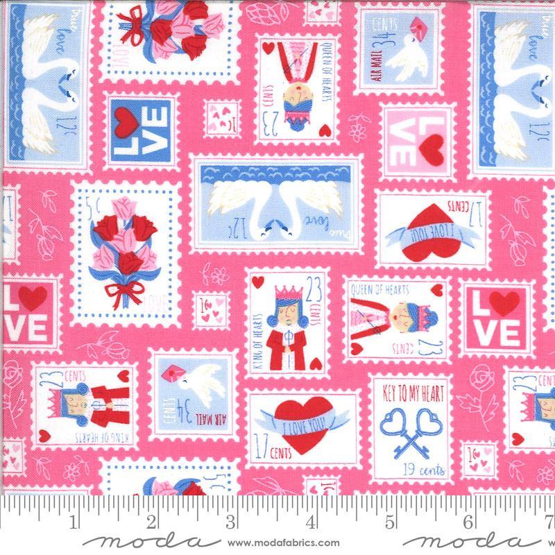 Be Mine Sweetheart Love Stamp Yardage (20712 13) - Stitches n Giggles