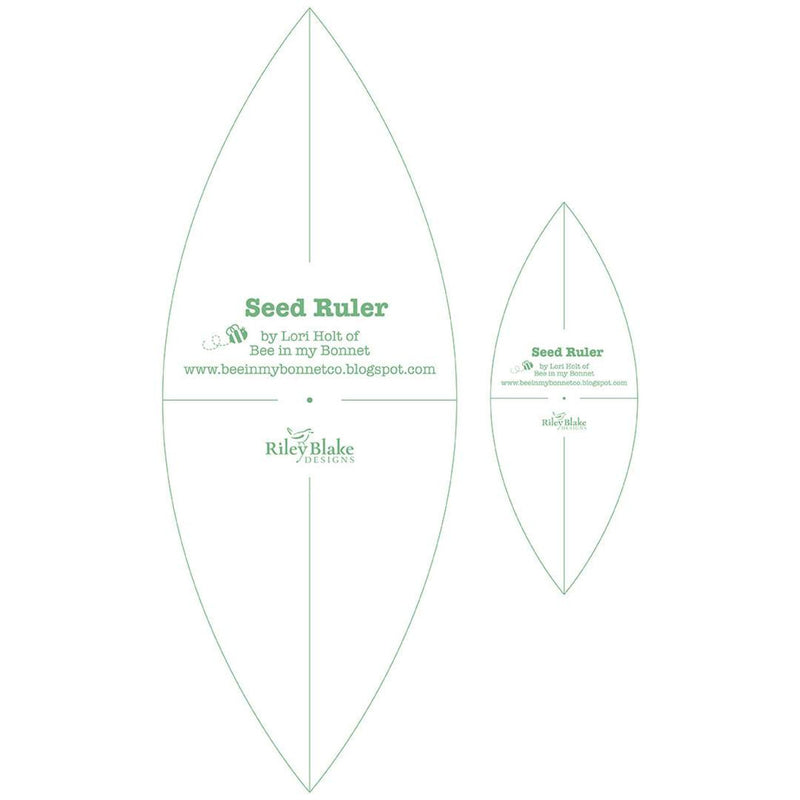 Lori Holt Seed Ruler Set | 2 leaf shaped plastic templates for applique