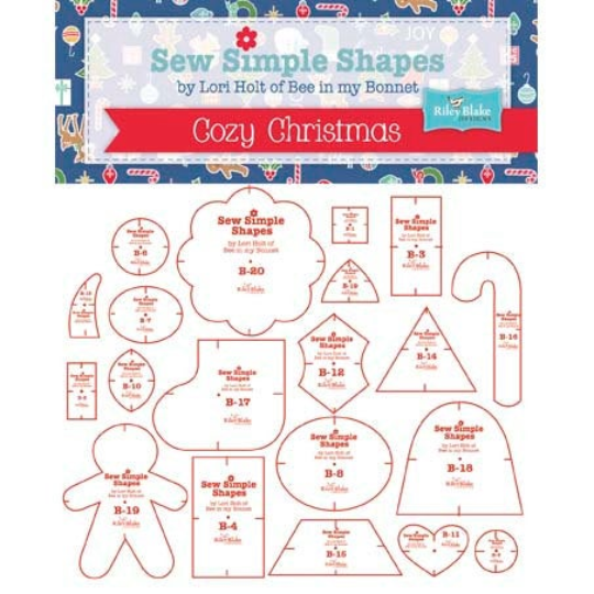 Lori Holt Sew Simple Cozy Christmas Shapes Cozy Christmas Applique Shapes | STTEMPLATE-2893