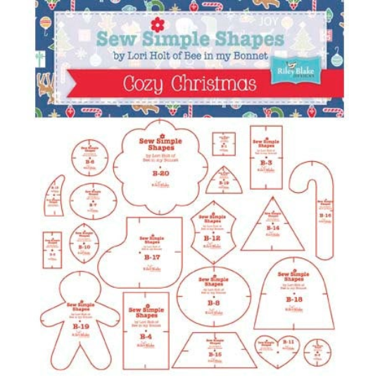 Lori Holt Sew Simple Cozy Christmas Shapes | STTEMPLATE-2893 | Cozy christmas Applique Shapes