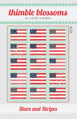 Lori Holt Stars and Stripes Quilt Kit  using Thimble Blossoms Pattern | 56" x 71"