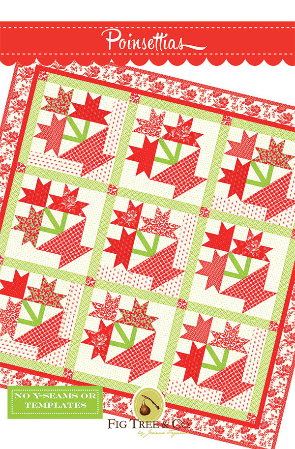 Poinsettias Quilt Pattern by Fig Tree
