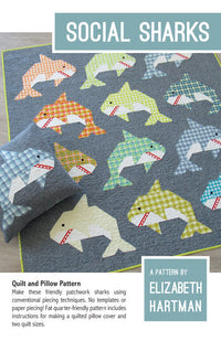 Social Sharks Quilt Pattern by Elizabeth Hartman Fat quarter-friendly Quilt Pattern | EH 063