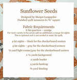 Sunflower Seeds Quilt Pattern