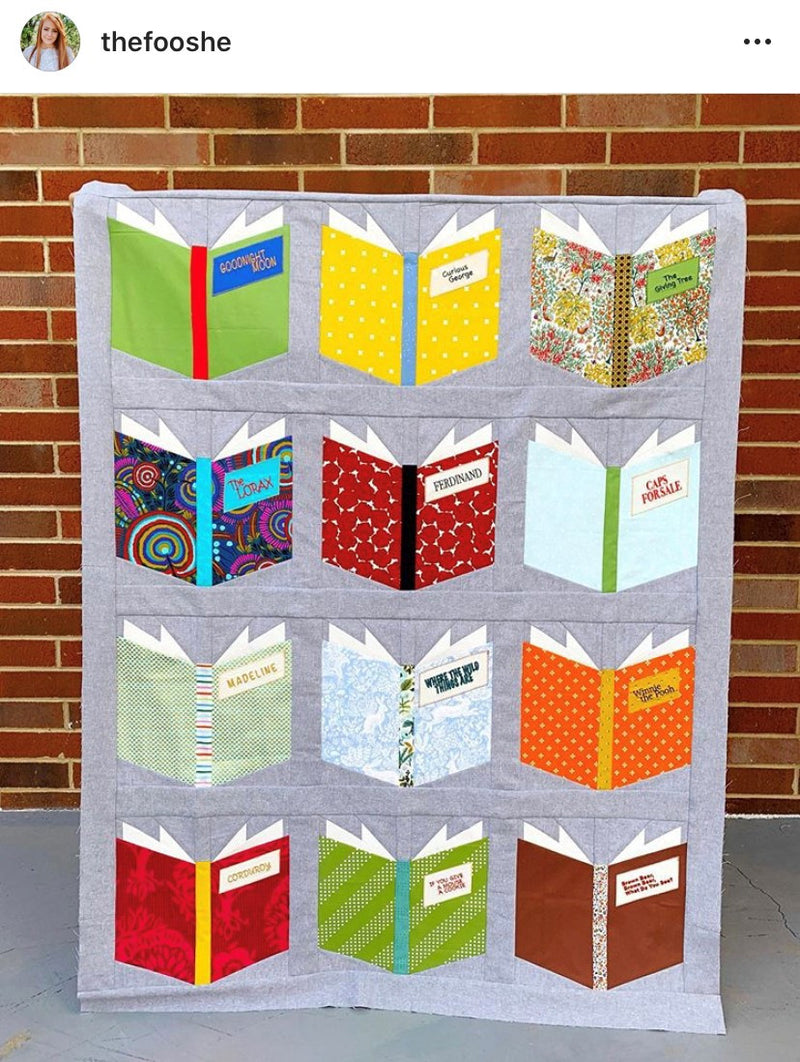 Book Nerd Quilt Pattern by Angela Pingel | Fat Quarter Friendly