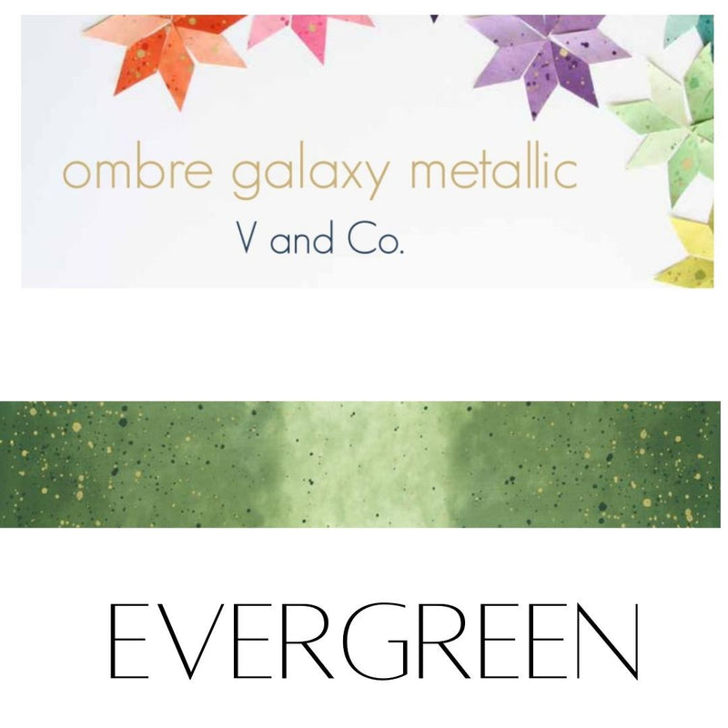 Sale! Ombre Galaxy Evergreen Yardage by V and Co for Moda Fabrics | 10873 324M | 13" Remnant