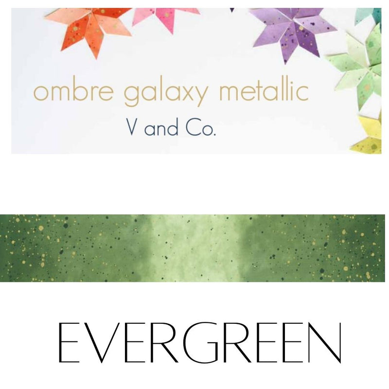 Ombre Galaxy Evergreen Yardage by V and Co for Moda Fabrics | SKU #10873 324M