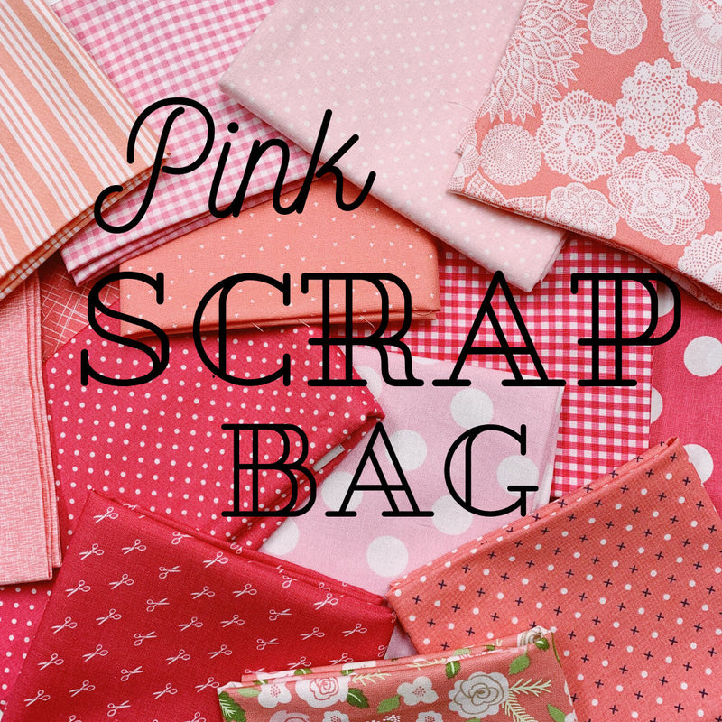 Pink Scrap Bag - Remnant Fabrics - Two Size Options!