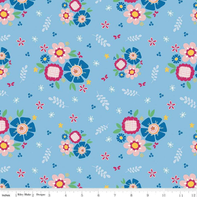 Pure Delight Main Blue Yardage (C10090 BLUE) - Stitches n Giggles