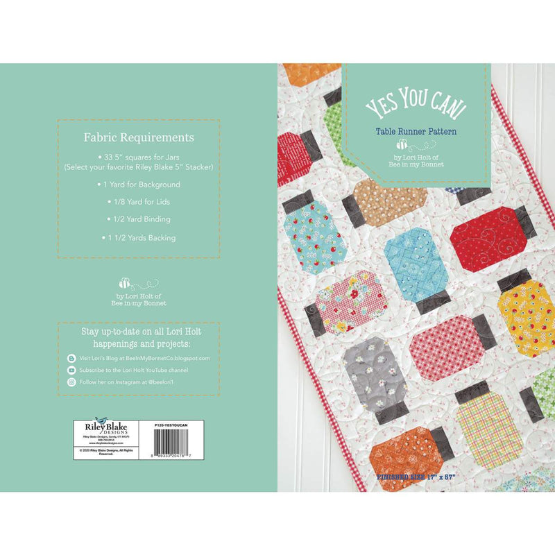 Lori Holt Yes You Can! Table Runner Pattern | Precut Friendly