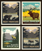 National Parks Rocky Mountains Pillow Panel - 36&quot; x 43 1/2&quot; - Riley Blake Designs (PP8935-ROCKY) - National Park Fabric