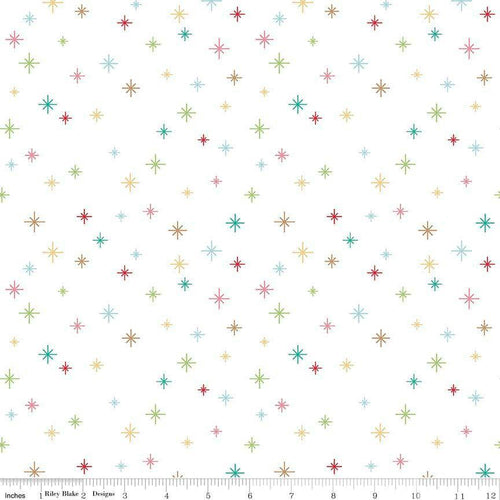 Cozy Christmas Cozy Sparkle by Lori Holt for Riley Blake Designs (C5365-White) - Christmas Fabric - Cut Options Available - Stitches n Giggles