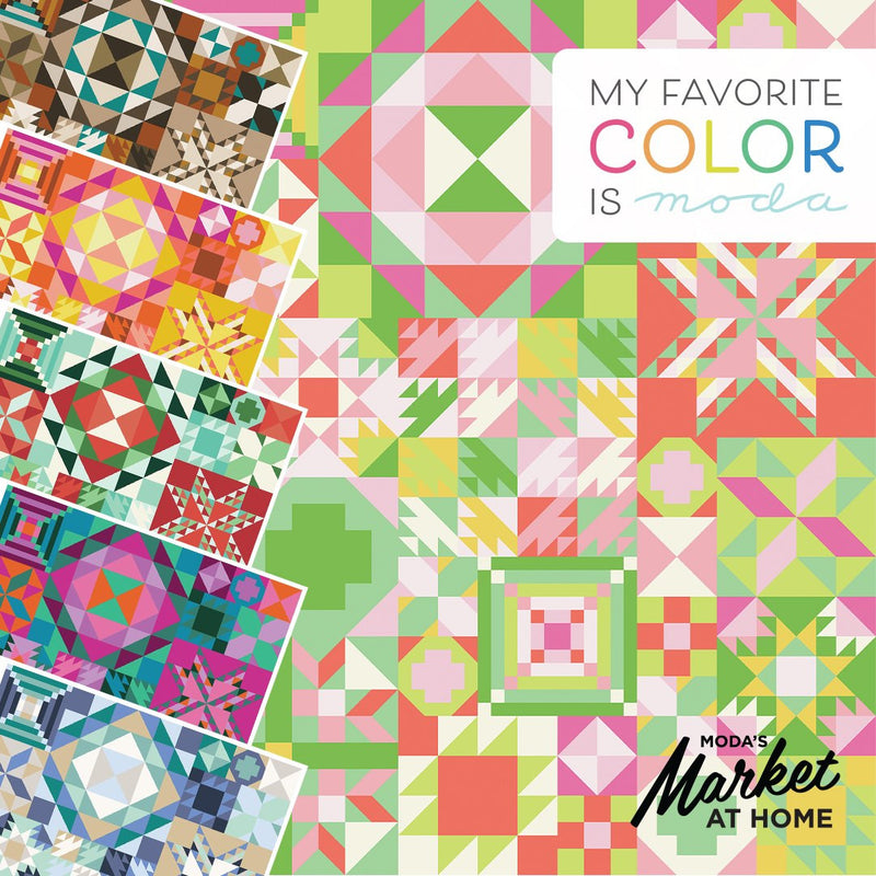 My Favorite Color is Moda Quilt Kit - Primrose Garden Colorway