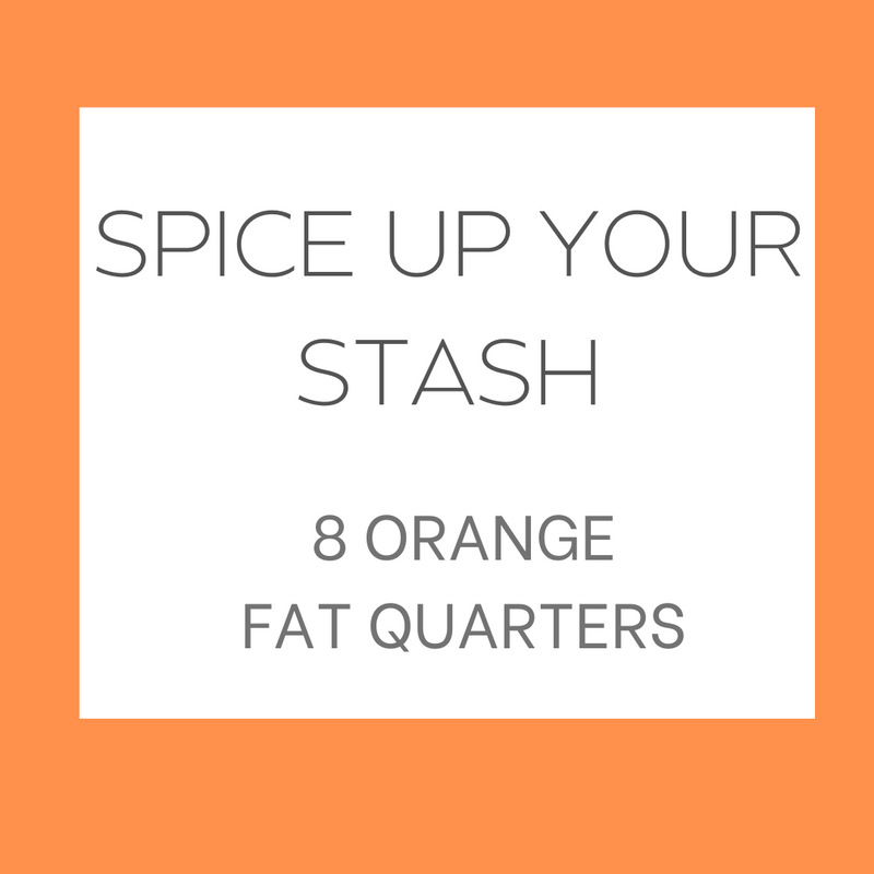 Spice Up Your Stash | 8 Orange Fat Quarters | Custom Fat Quarter Bundle | Color Your Stash