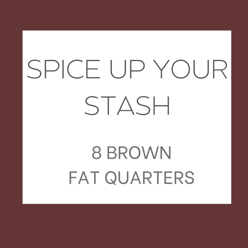 Spice Up Your Stash | 8 Brown Fat Quarters | Custom Fat Quarter Bundle | Color Your Stash