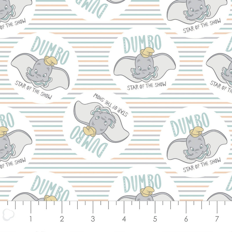 Sale! Disney Dumbo White Star Of The Show Yardage by Camelot Fabrics | SKU #85160304