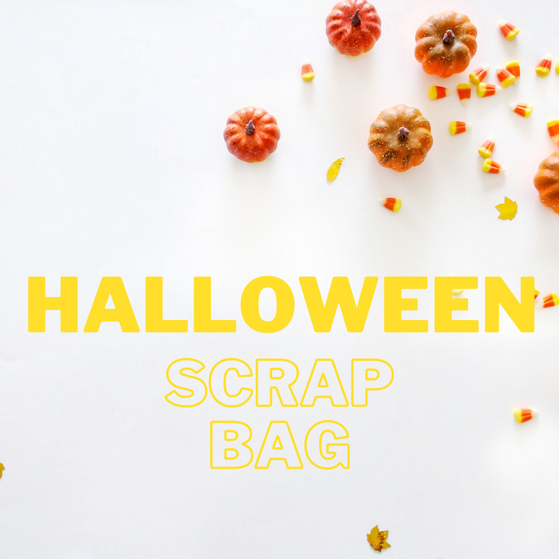 Halloween Fabrics Scrap Bag | 100% Cotton Halloween Themed Fabrics | Two Size Options!