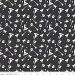 Hey Bootiful Glow in the Dark Charcoal Witch Icons Yardage by My Mind's Eye for Riley Blake Designs |GC13131 CHARCOAL