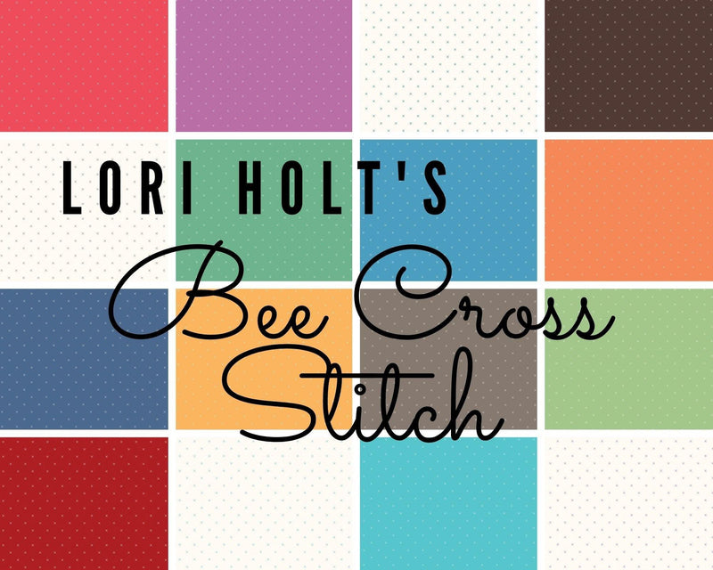 Lori Holt's Alpine Bee Cross Stitch on Cloud| SKU #C747-ALPINE - Stitches n Giggles