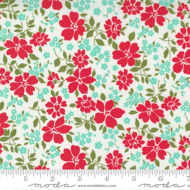 Merry Little Christmas Cream Multi Winterberry Yardage by Bonnie and Camille for Moda Fabrics | SKU #55243 19
