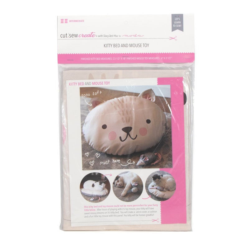 Kitty Bed and Mouse Toy Cut, Sew, Create Panel by Stacy Iest Hsu - Perfect Sewing Projects for Beginners and Children!