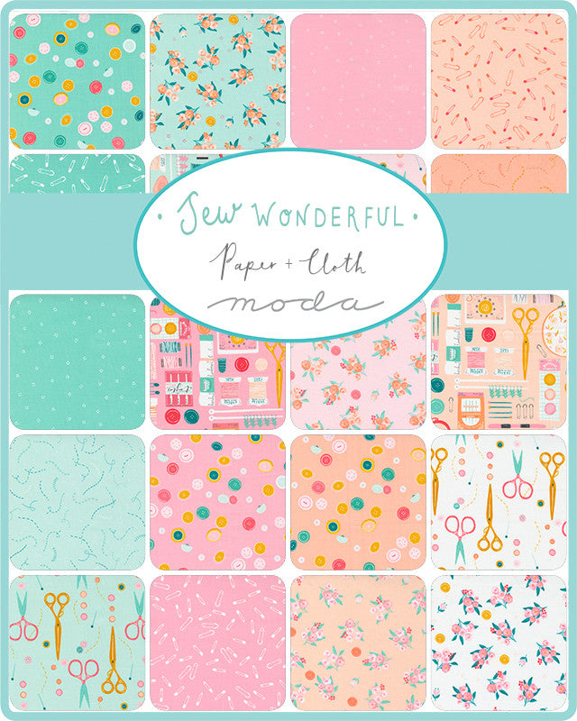 Sew Wonderful Layer Cake  by Paper & Cloth for Moda Fabrics | SKU #25110LC