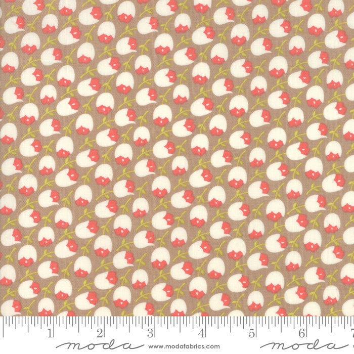 Scarlet and Sage Pebble Rosehips by Fig Tree & Co. for Moda (20364 20)