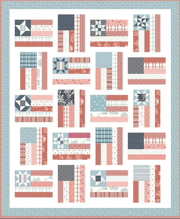 Fly the Flag Quilt Kit using Portsmouth fabrics by Amy Smart for Riley Blake Designs | 66" x 80"
