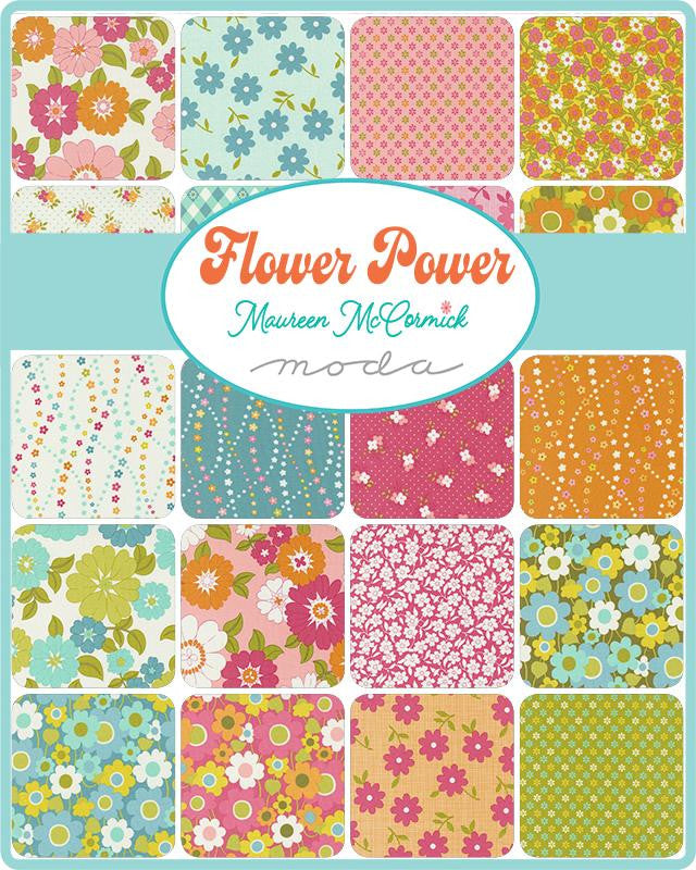 Flower Power Cloud Aqua Easy Breezy Yardage by Maureen McCormick for Moda Fabrics | SKU #33713 21