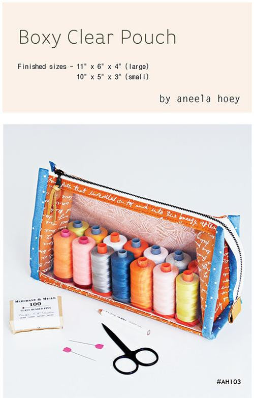 Boxy Clear Pouch Pattern by Aneela Hooey | AH 103
