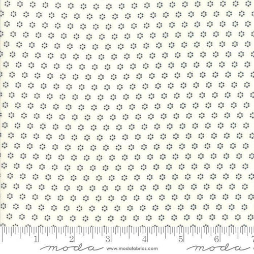 All Hallows Eve Ghost MIdnight Polka Dot Circles Yardage by Fig Tree (20354 27) - Stitches n Giggles