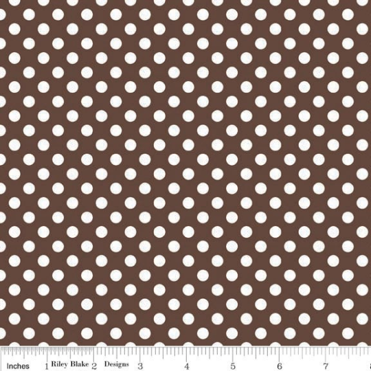 Brown Small Dots Yardage by Riley Blake Designs | SKU #C350 -90