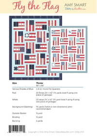 Fly the Flag Quilt Pattern by Amy Smart of Diary of a Quilter | 66" x 80" | Patriotic Quilt