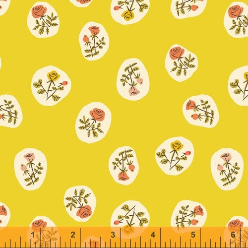Heather Ross Yellow Roses Yardage (40930A-7) - 20th Anniversary Re-release!