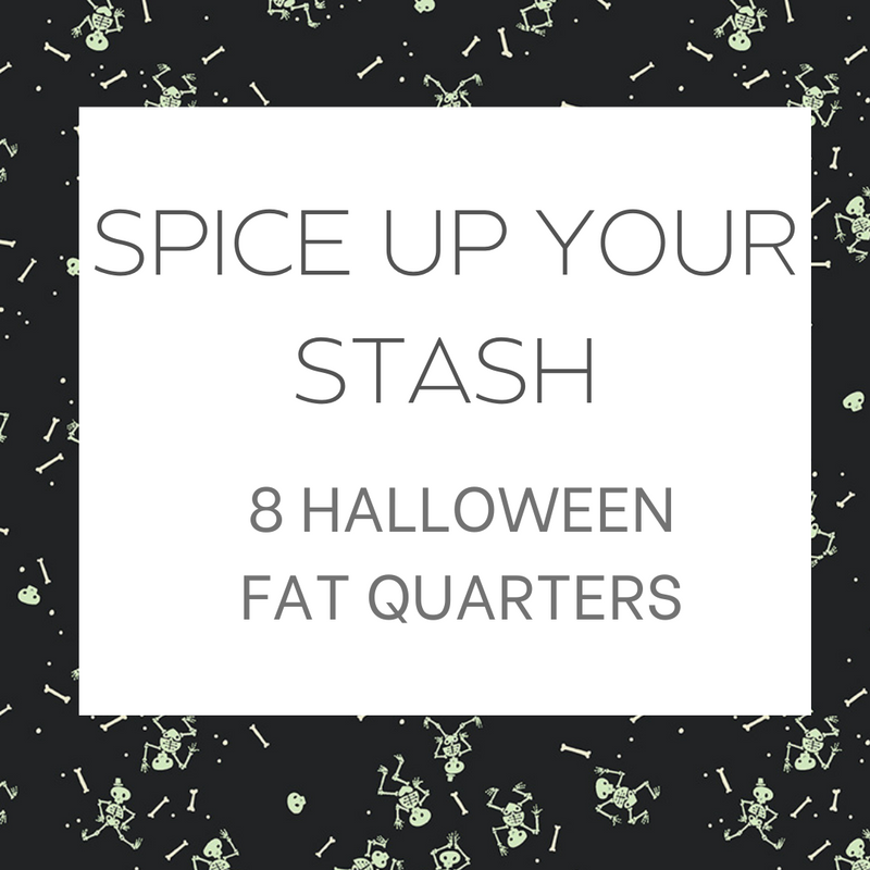 Spice Up Your Stash |  8 Halloween Fat Quarters | Custom Fat Quarter Bundle | Color Your Stash