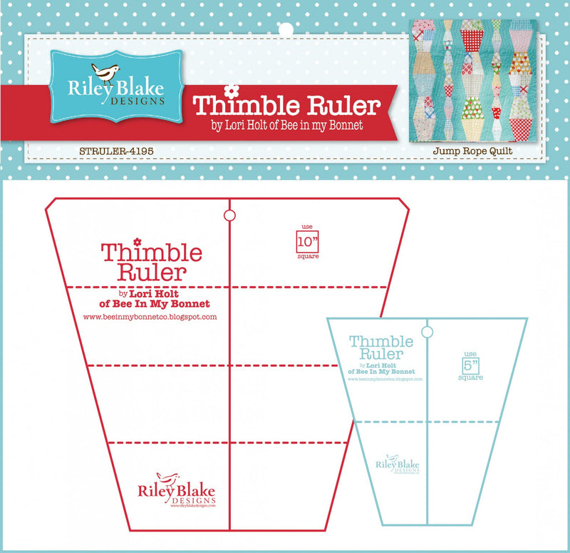 Sale! Lori Holt Thimble Rulers | 10" and 5" Sizes